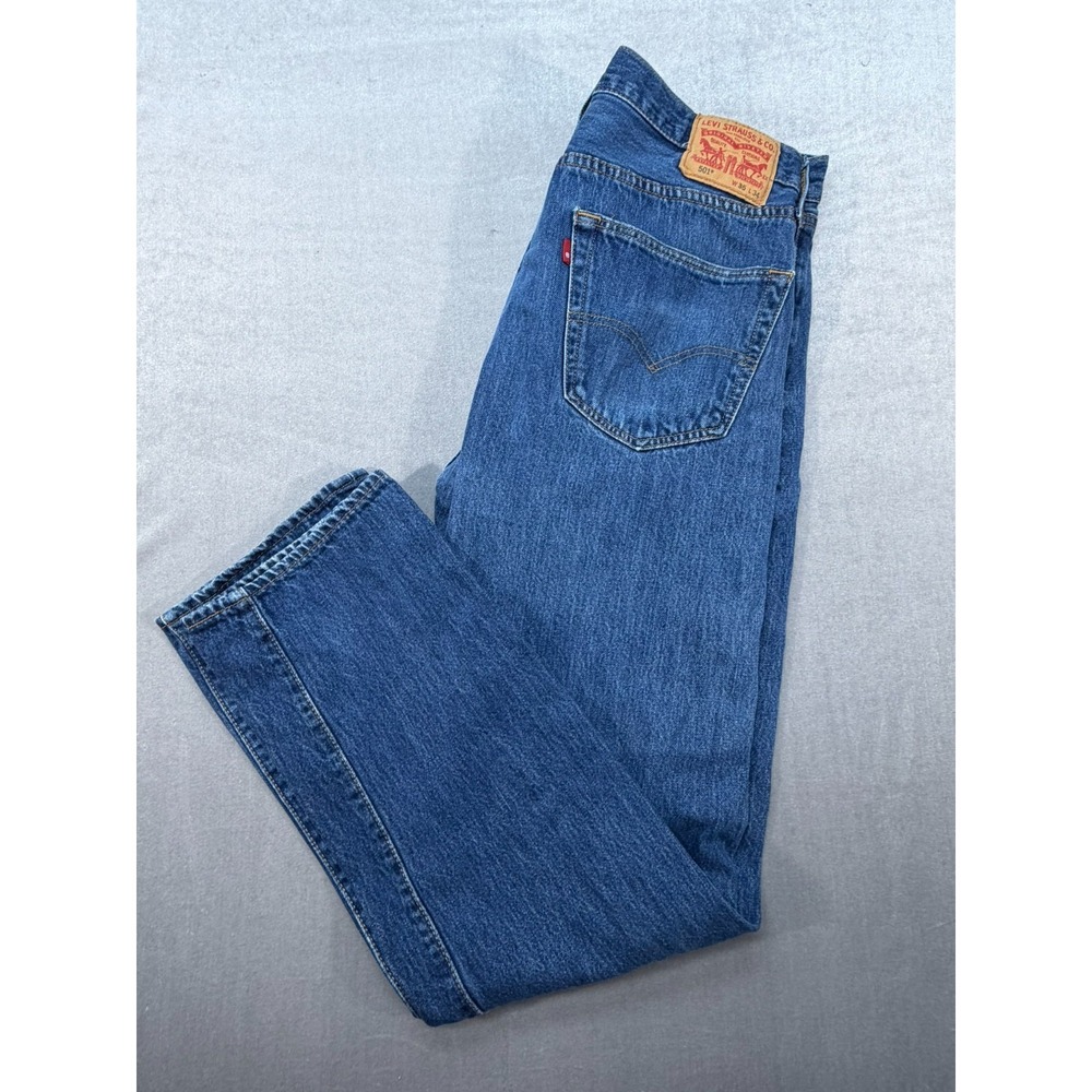 Vintage Levi Straus 501 butterfly Button Denim Jeans Size 35/34